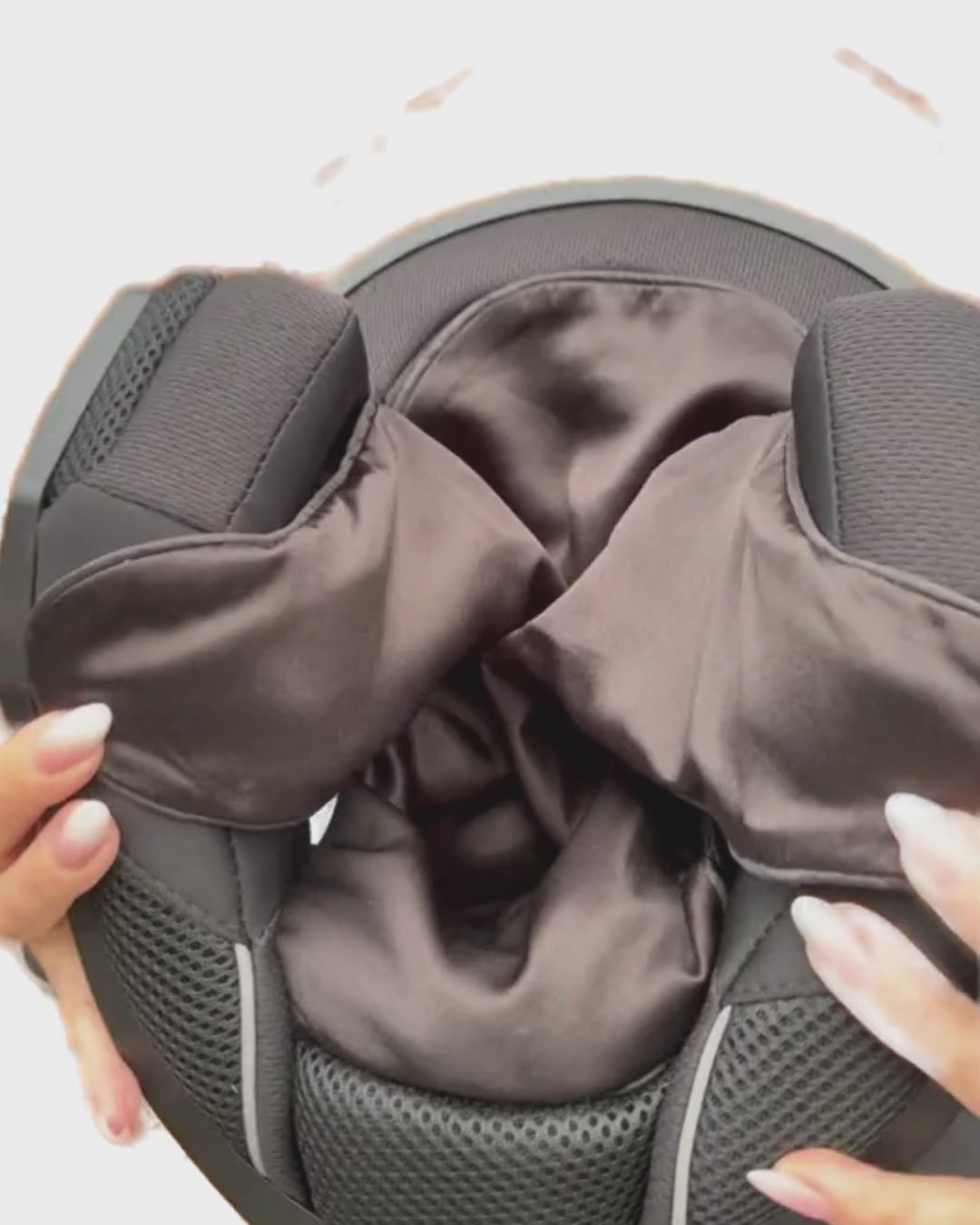 Load video: Slim fit silk helmet insert